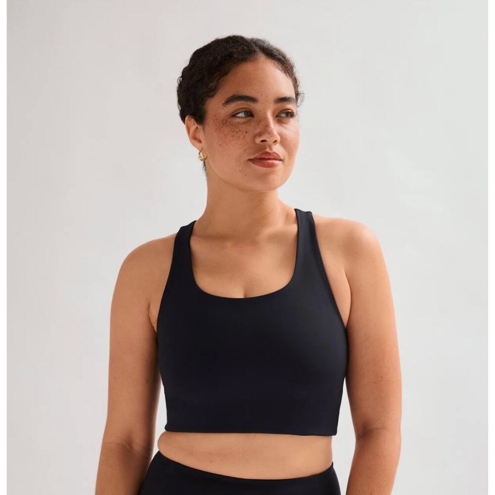 Girlfriend Collective Paloma Racerback Sports Bra XS Black‎ NWT Sustainable Yoga